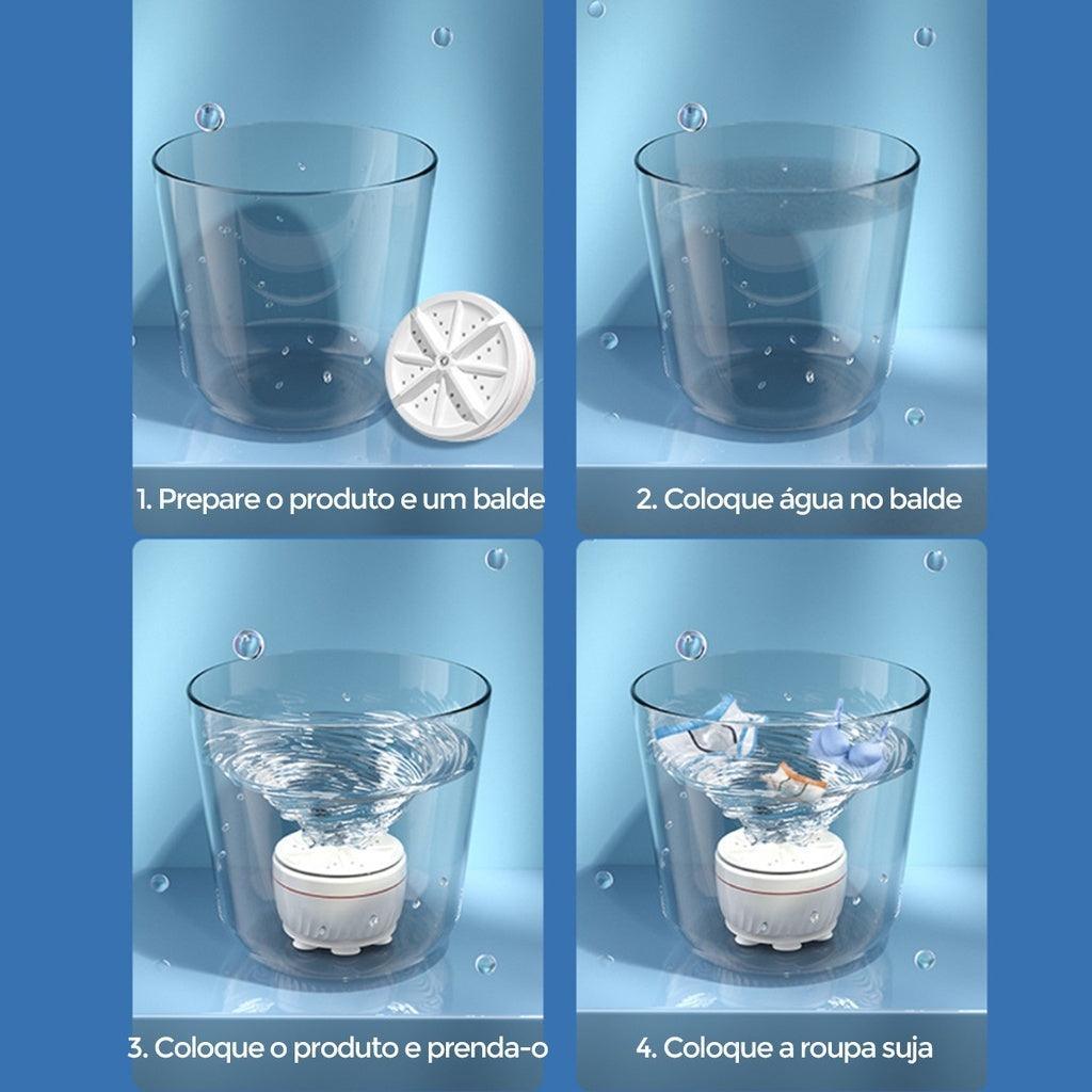 Mini Máquina de Lavar Roupas MiniClean® Prática - Econômica