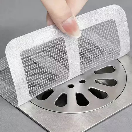 Kit Adesivo Protetor de Ralo Descartável com Tela Filtro Anti-Entupimento e Anti-Insetos | Banheiro e Cozinha