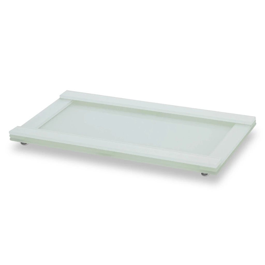 Bandeja Decorativa Espelhada Vidro 20x11 Moderna