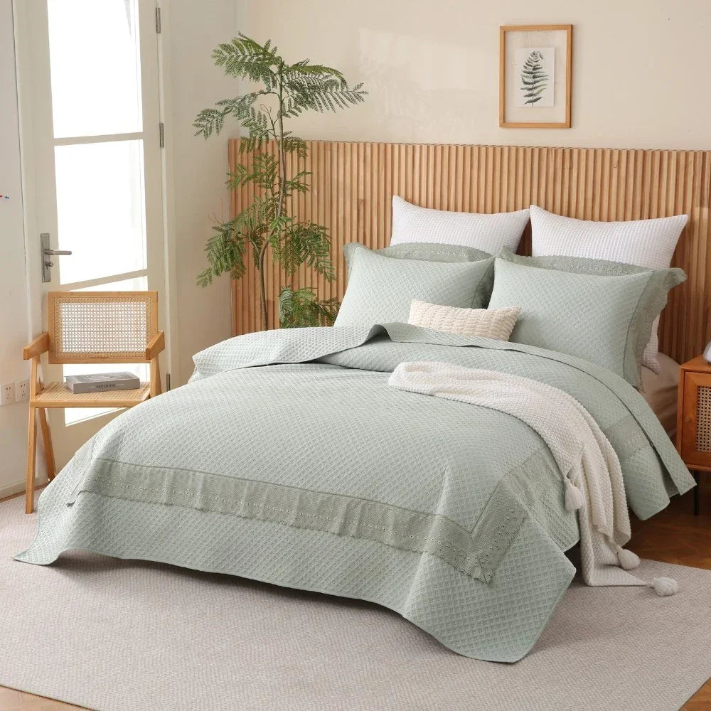 Mona Lisa Elegance – Kit Cobre Leito Casal 300 Fios com Renda Fina | Lar Criativo