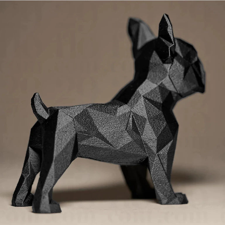 Estátua Decorativa Bulldog Geométrico – Escultura Moderna | Lar Criativo