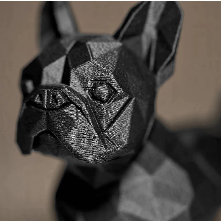 Estátua Decorativa Bulldog Geométrico – Escultura Moderna | Lar Criativo