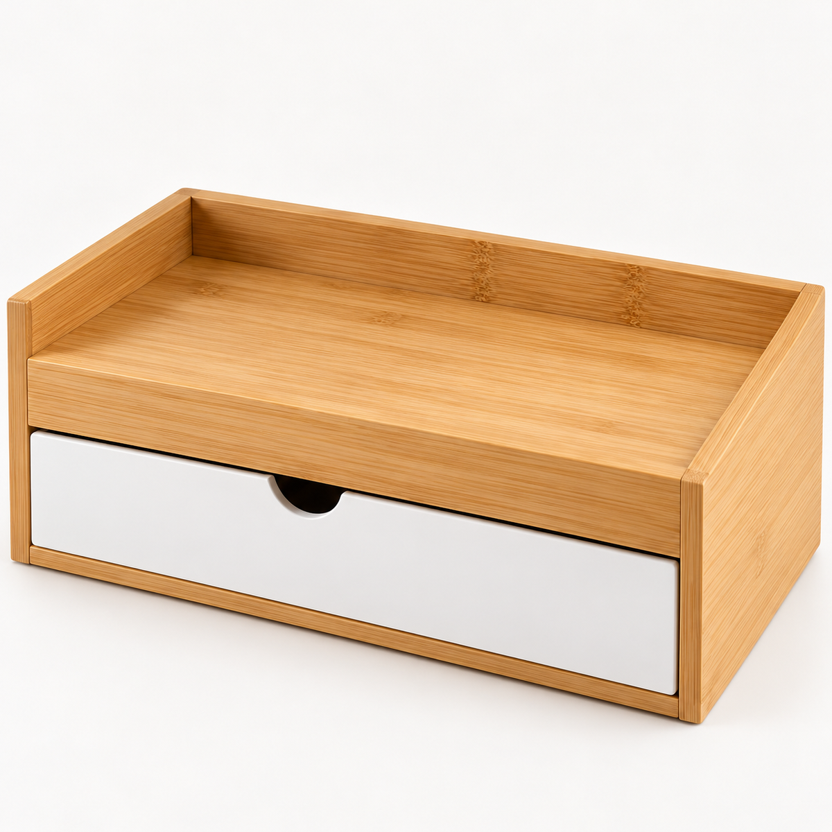 Noma — Organizador de Mesa em Bambu com Gaveta