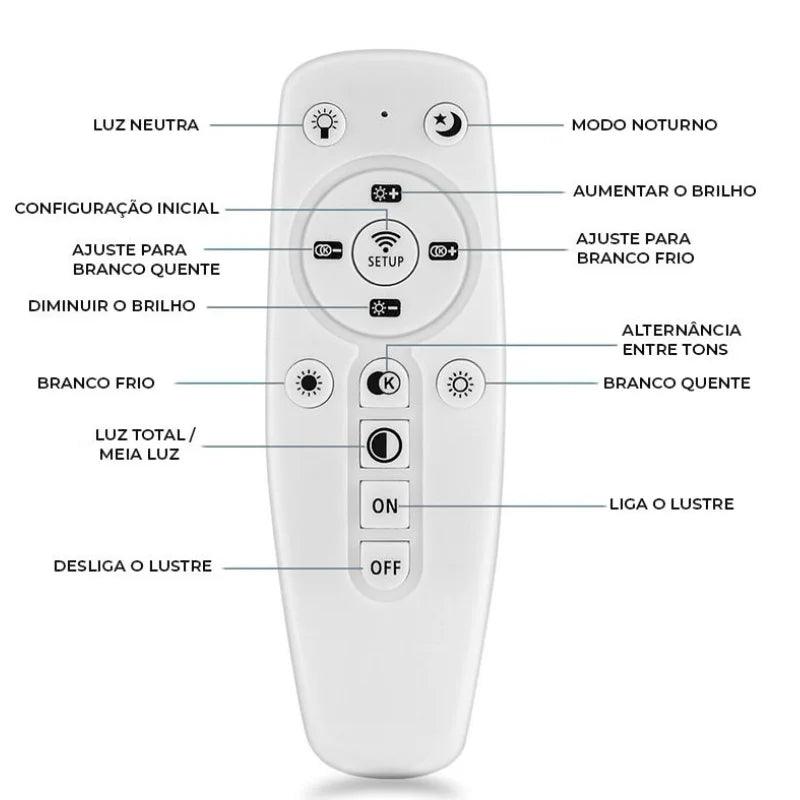 Lustre Luxo Led Pendente Infinito
