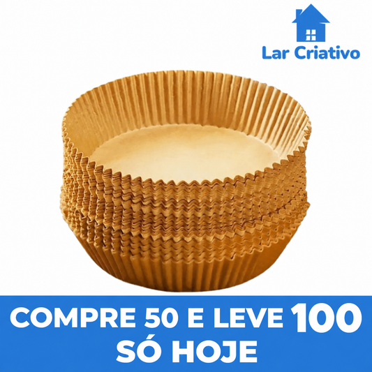 Fôrmas de Papel para Air Fryer – 100 Unidades