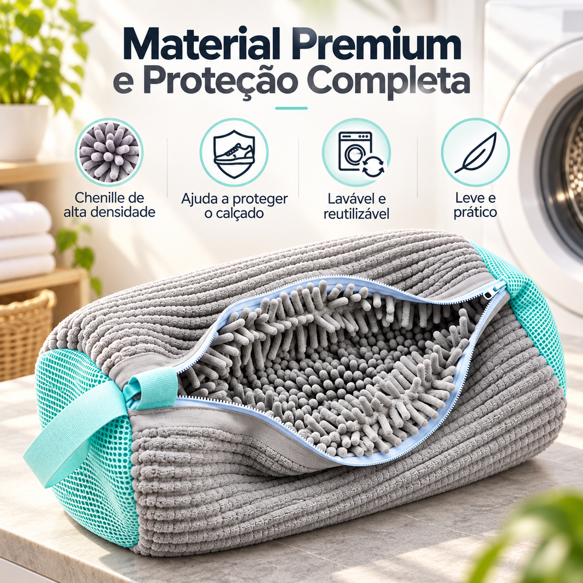 Kit com 2 LavaTênis 360° – Para Lavar Tênis na Máquina | Compre 1 e Leve 2 Somente Hoje
