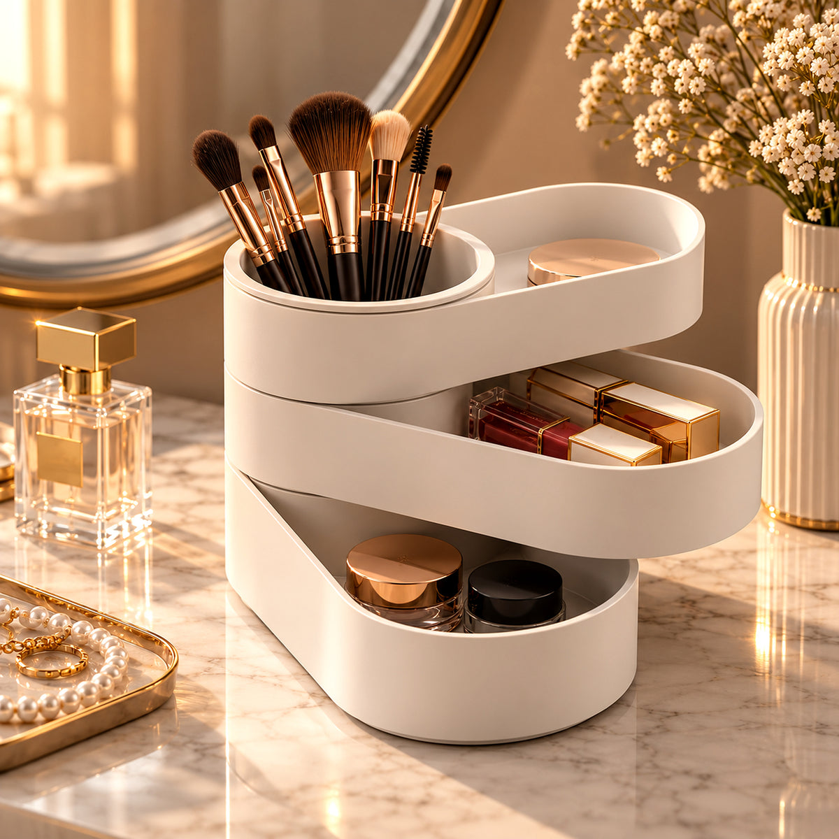 Orbi — Organizador Giratório de Cosméticos