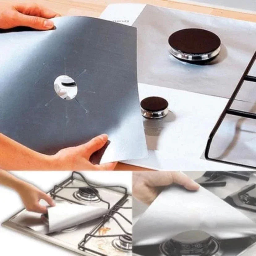 Kit com 4 Tapetes Anti-Gordura para Fogão – Diga Adeus à Sujidade Difícil de Limpar!