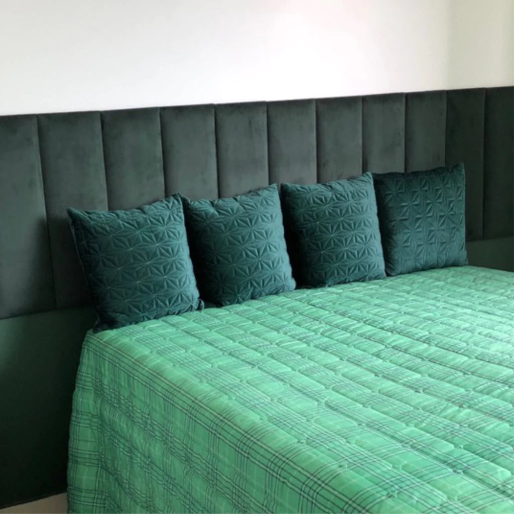 Kit 7 Cabeceiras Estofadas Modulares para Cama Box Casal – Suede Premium | Lar Criativo