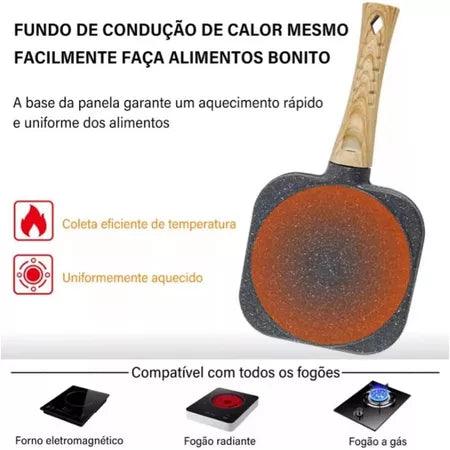 Frigideira Antiaderente 4 em 1 com Divisórias FastCook