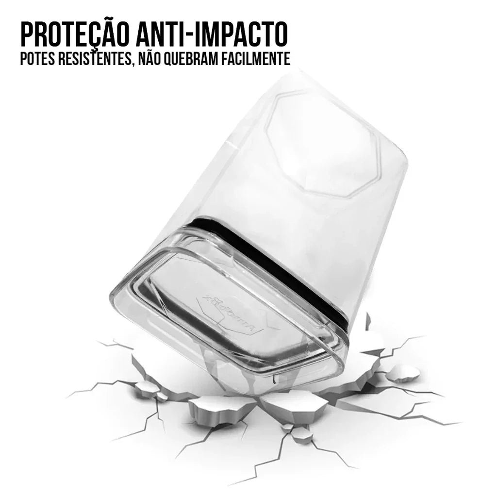 Kit Cristal Premium – 5 Potes + 5 Grátis com Vedação Hermética