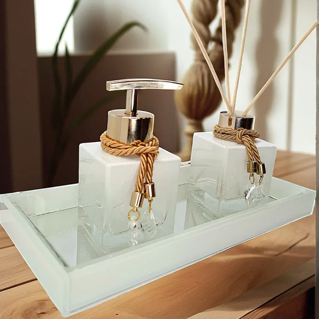 Kit Lavabo Vidro Luxo – GANHE A BANDEJA DE GRAÇA SOMENTE HOJE!