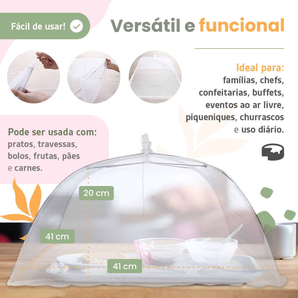 Lar Criativo – Tela Protetora Dobrável: Nunca Mais Moscas na Sua Comida!