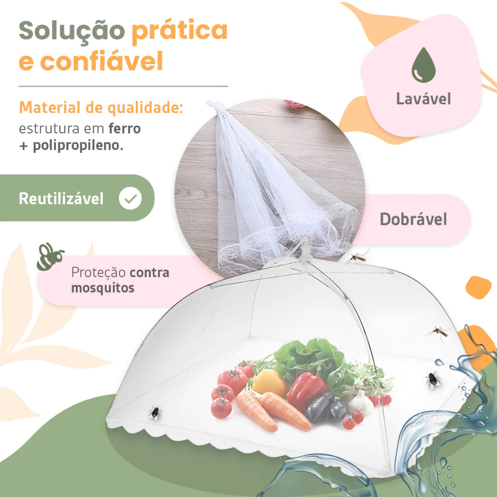 Lar Criativo – Tela Protetora Dobrável: Nunca Mais Moscas na Sua Comida!