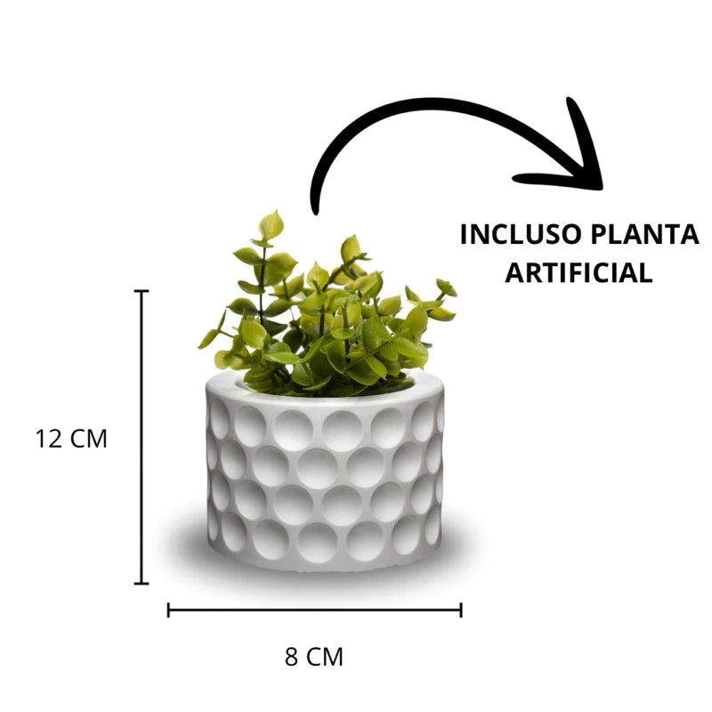 Kit 3 Vasos Decorativos com Plantas Artificiais
