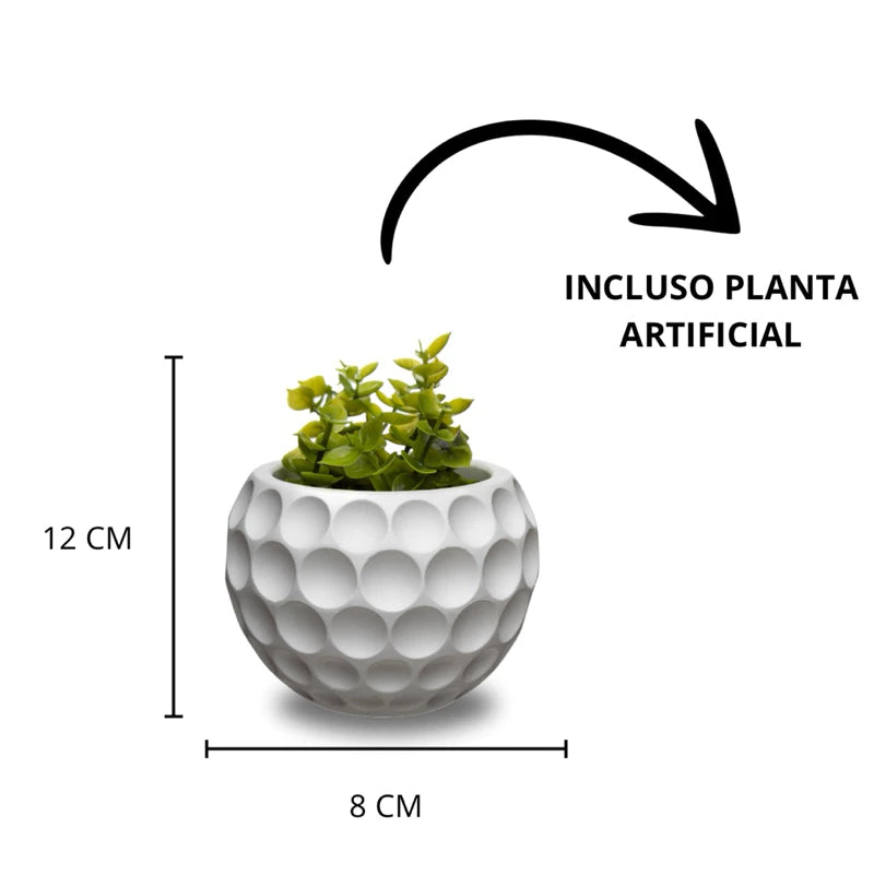 Kit 3 Vasos Decorativos com Plantas Artificiais