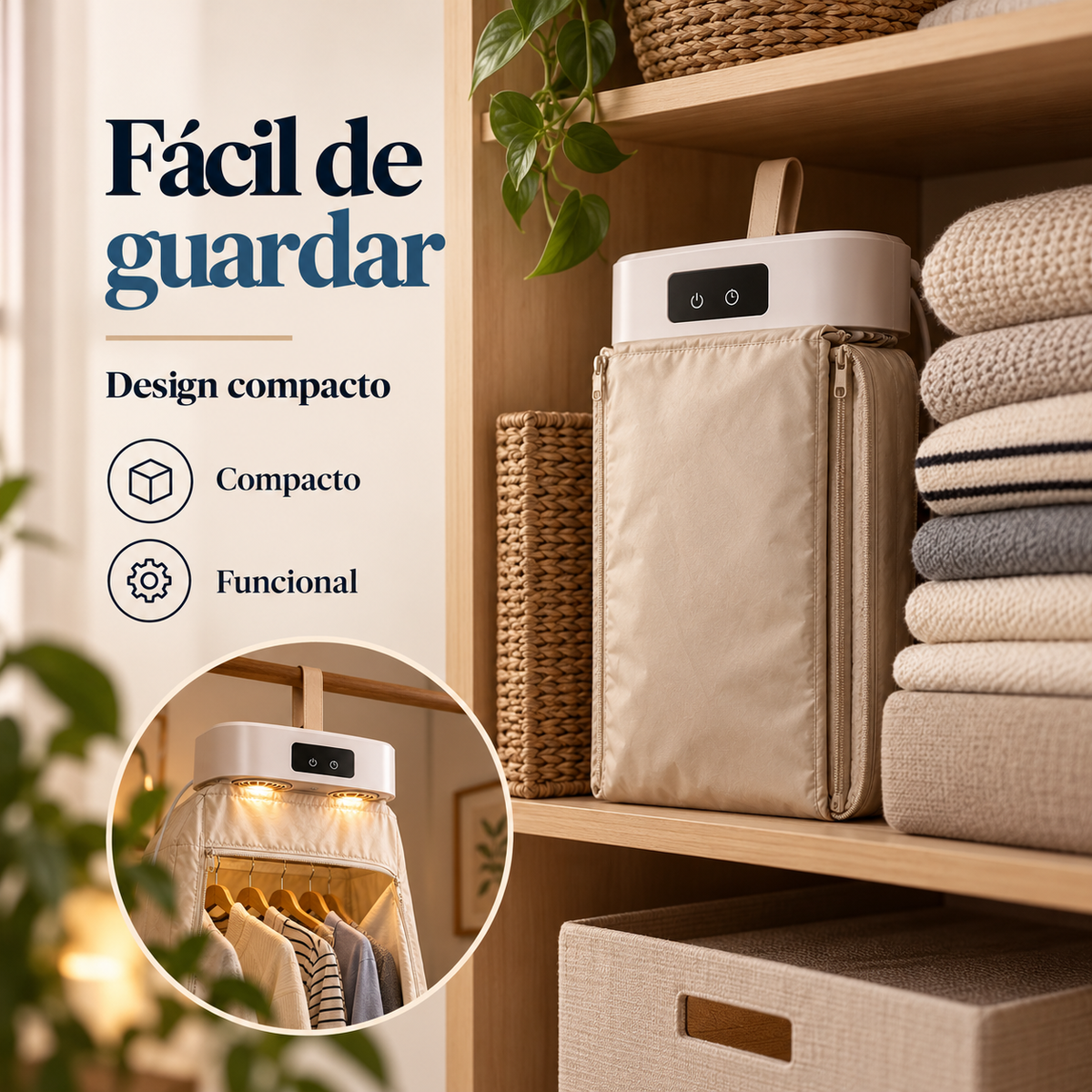 Secador De Roupas Portátil Elétrico Aquecedor Varal Dobrável Secagem Rápida