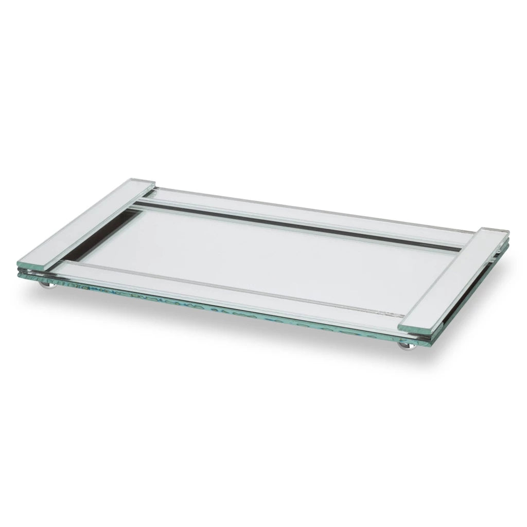Bandeja Decorativa Espelhada Vidro 20x11 Moderna