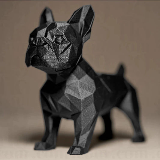 Estátua Decorativa Bulldog Geométrico – Escultura Moderna | Lar Criativo