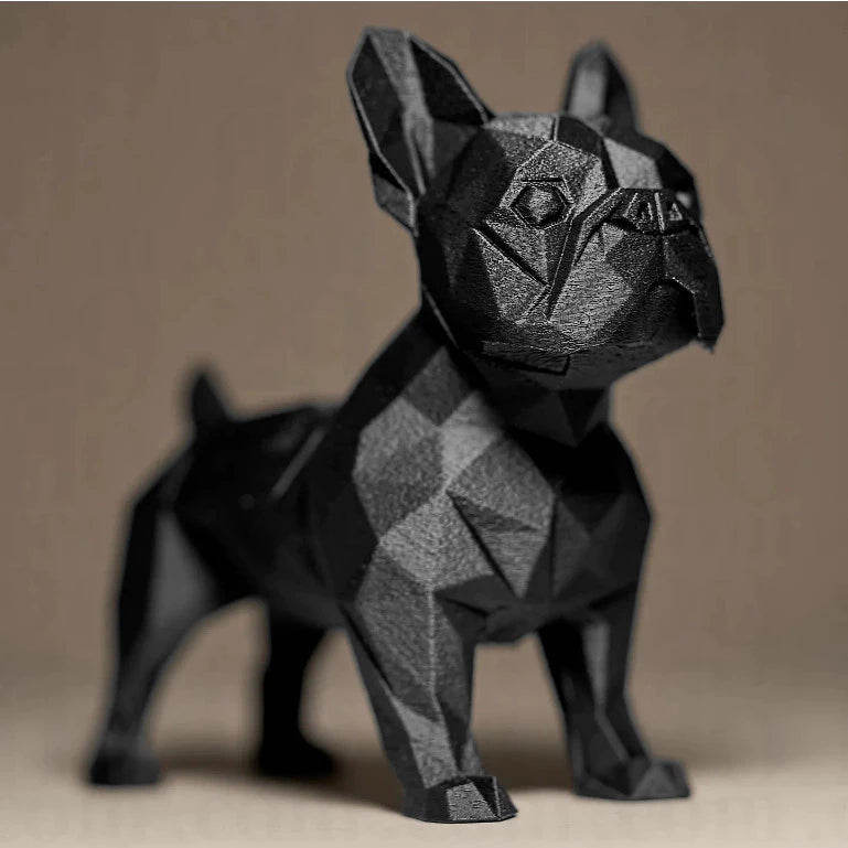 Estátua Decorativa Bulldog Geométrico – Escultura Moderna | Lar Criativo