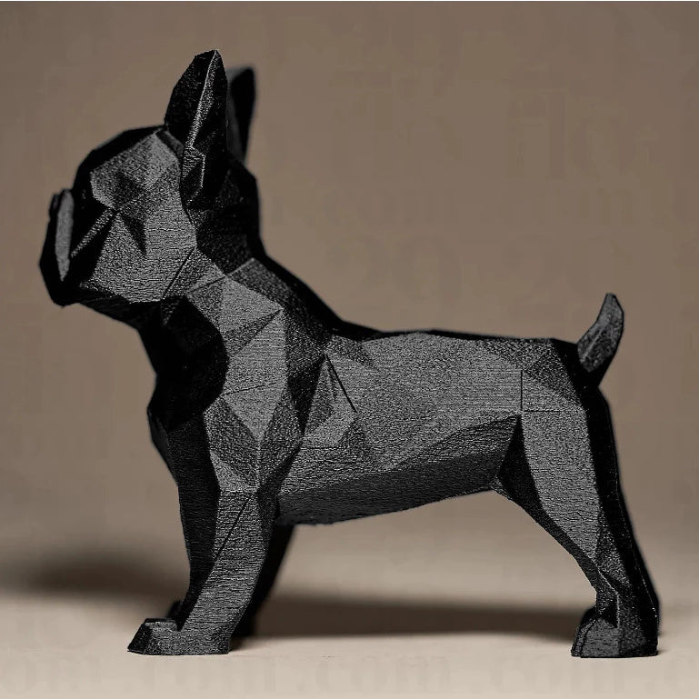 Estátua Decorativa Bulldog Geométrico – Escultura Moderna | Lar Criativo